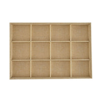 Khaki Linen Removeable 12 Section Tray