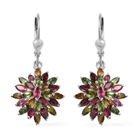 multi-tourmaline-floral-spray-earrings-in-platinum-over-sterling-silver-4.40-ctw