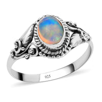 BALI LEGACY Ethiopian Welo Opal Ring in Sterling Silver (Size 10.0) 0.85 ctw
