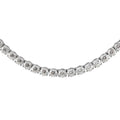 100 Facet Moissanite VS-EF Tennis Necklace 18 Inches in Platinum Over Sterling Silver 20.35 Grams 40.35 ctw - Sticky add to cart bar