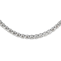 100 Facet Moissanite VS-EF Tennis Necklace 18 Inches in Platinum Over Sterling Silver 20.35 Grams 40.35 ctw