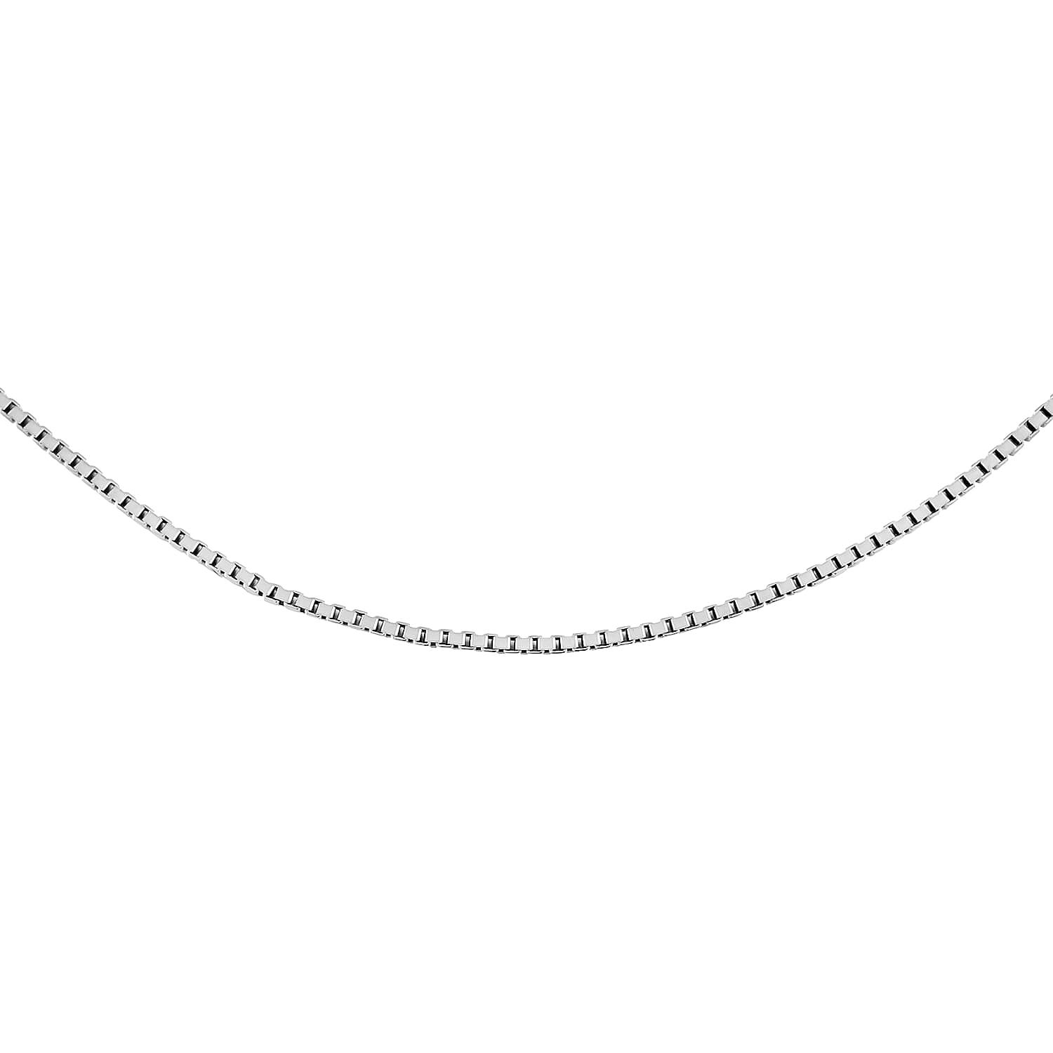 Sterling Silver 0.8mm Box Chain Heart Charm Bolo Adjustable Necklace 24 Inches 2.90 Grams