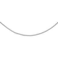 Sterling Silver 0.8mm Box Chain Heart Charm Bolo Adjustable Necklace 24 Inches 2.90 Grams
