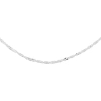 Sterling Silver 1.7mm Singapore Chain Bolo Adjustable Necklace 24 Inches 3.15 Grams