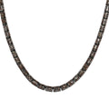 D'Joy Red Diamond (IR) 3 Row Tennis Necklace (16 Inches) in Platinum Over Sterling Silver 3.85 ctw - Sticky add to cart bar