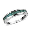 Premium Grandidierite Half Eternity Band Ring in Platinum Over Sterling Silver 0.85 ctw - Sticky add to cart bar