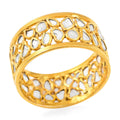 Polki Diamond Band Ring in 14K YG Over Sterling Silver (Size 6.0) 1.20 ctw - Sticky add to cart bar