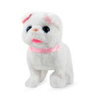 White Electric Walking Plush Cat (6.3"x6.3"x2.8'') Battery 2xAA (Not Included)