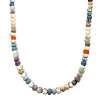 Multi Opal 83.15 ctw Beaded Necklace 18-20 Inches in Sterling Silver