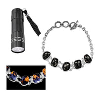 Artisan Crafted Natural Yooperlite Toggle Clasp Bracelet in Sterling Silver (7.25 In) 23.00 ctw with Free UV Torch