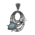 Bali Legacy Larimar 2.25 ctw Turtle Pendant in Sterling Silver - Sticky add to cart bar