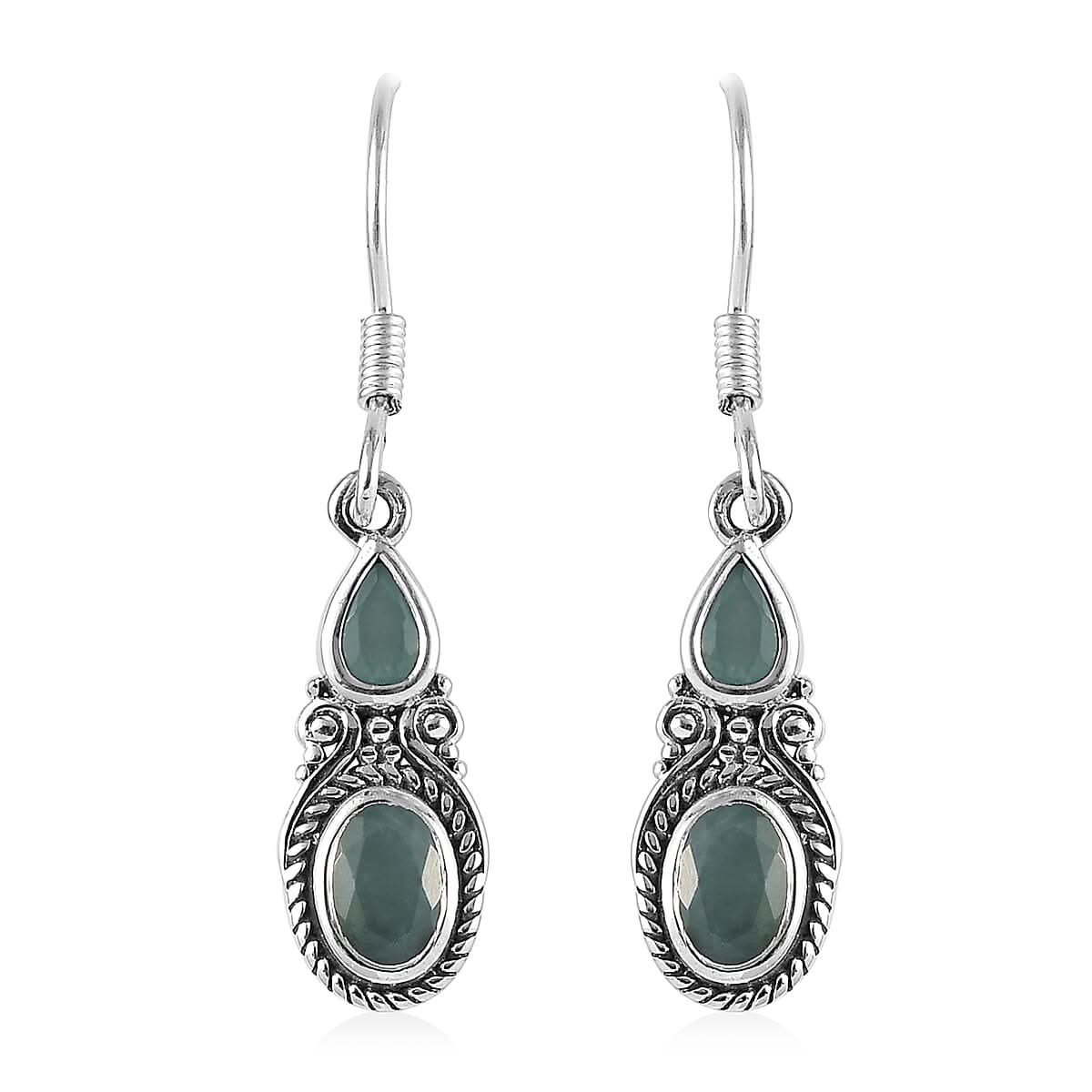 Artisan Crafted Premium Grandidierite Fancy Earrings in Sterling Silver 1.25 ctw