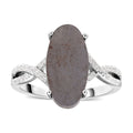 Marvelous Meteorites, Natural White Zircon Infinity Shank Ring in Rhodium Over Sterling Silver (Size 10.0) 9.35 ctw - Sticky add to cart bar
