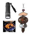 Artisan Crafted Natural Yooperlite and Multi Gemstone Fancy Pendant in Sterling Silver 17.90 ctw with Free UV Flash Light - Sticky add to cart bar