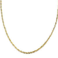 California Closeout Deal 14K Yellow Gold 1.9mm Laser Rope Necklace 20 Inches 2.2 Grams