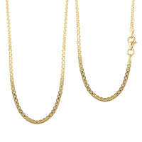 Italian 14K YG Over Sterling Silver Bismark Necklace (20 Inches) (3.20 g)