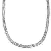 Italian Sterling Silver Bismark Necklace 18 Inches 15.8 Grams