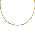 Italian 14K Yellow Gold Over Sterling Silver Diamond Cut Rock Necklace 24 Inches 9.40 Grams - Sticky add to cart bar