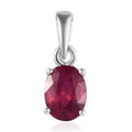 Niassa Ruby (FF) Solitaire Pendant in Platinum Over Sterling Silver 1.85 ctw - Sticky add to cart bar