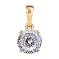 LUXORO 10K Yellow Gold 120 Facet Moissanite VS-EF Solitaire Pendant 1.85 ctw - Sticky add to cart bar