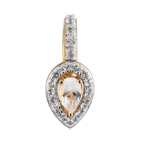 White Topaz Ear Cuff in Vermeil Yellow Gold Over Sterling Silver 0.40 ctw