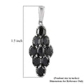 Thai Black Spinel Pendant in Stainless Steel 5.50 ctw , Tarnish-Free, Waterproof, Sweat Proof Jewelry - Sticky add to cart bar