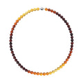 Baltic Multi Color Amber Beaded Necklace 20 Inches in Rhodium Over Sterling Silver 60.50 ctw - Sticky add to cart bar