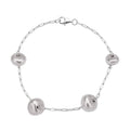 Marvelous Meteorite Paper Clip Chain Station Bracelet in Rhodium Over Sterling Silver (8.00 In) 60.00 ctw - Sticky add to cart bar