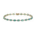 Luxoro 10K Yellow Gold Premium Grandidierite Link Bracelet (7.25 In) 9.75 ctw - Sticky add to cart bar