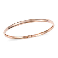 14K Rose Gold Over Sterling Silver Bangle Bracelet (8.00 In) 3 Grams