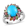 AMERICAN Natural Sleeping Beauty Turquoise & Multi Tourmaline
