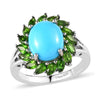 AMERICAN Natural Sleeping Beauty Turquoise & Chrome Diopside