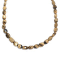 Schalenblende Oval Shape Beaded Necklace 18 Inches in Platinum Over Sterling Silver 110.00 ctw - Sticky add to cart bar