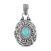 Bali Legacy Premium Ethiopian Welo Opal Pendant in Sterling Silver 1.25 ctw