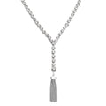 Austrian Crystal Lariat Necklace 28-30 Inches in Silvertone - Sticky add to cart bar