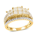 14K Yellow Gold Natural Yellow and White Diamond SI Ring 5.20 Grams 2.00 ctw - Sticky add to cart bar