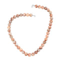 Red Jasper Mesh Work Beaded Necklace 18 Inches in Sterling Silver 250.00 ctw - Sticky add to cart bar