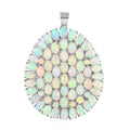 Premium Ethiopian Welo Opal Pendant in Platinum Over Sterling Silver 13.20 Grams 17.90 ctw - Sticky add to cart bar
