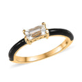 Premium White Topaz Stackable Ring in Vermeil Yellow Gold Over Sterling Silver 0.50 ctw - Sticky add to cart bar