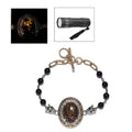 Natural Yooperlite and Multi Gemstone Bracelet in 14K YG and Platinum Over Copper with Magnet (7.25 In) 12.20 Grams 23.15 ctw with Free UV Flash Light - Sticky add to cart bar