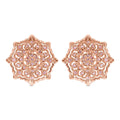 Pink Diamond Earrings, Natural Pink Diamond Earrings, Uncut Diamond Earrings, Sterling Silver Earrings, Latch Back Earrings, Floral Earrings 0.50 ctw - Sticky add to cart bar