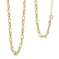 Maestro Gold Collection  Italian 14K Yellow Gold Wave Grumetta Chain Necklace (18-20 Inches) (4.6mm, 4.23 Grams) - Sticky add to cart bar