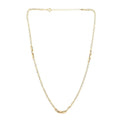 Maestro Gold Collection Italian 14K Yellow Gold 4.7mm Paper Clip Station Necklace 18-20 Inches 2.1 Grams - Sticky add to cart bar