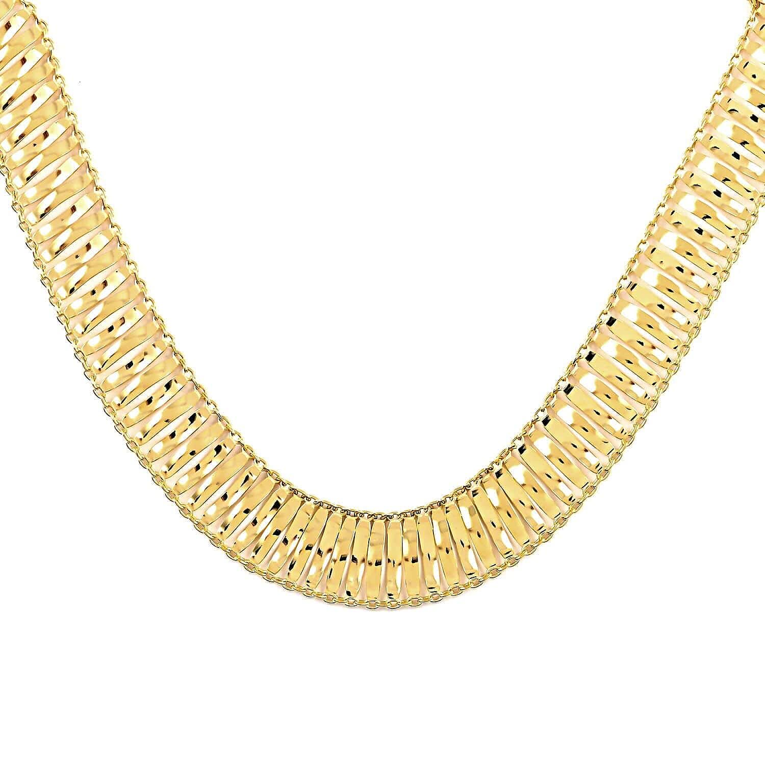 Maestro Gold Collection Italian 10K Yellow Gold 12.2mm Cleopatra Necklace 16-18 Inches 13.5 Grams