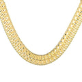 Maestro Gold Collection Italian 10K Yellow Gold 12.2mm Cleopatra Necklace 16-18 Inches 13.5 Grams - Sticky add to cart bar