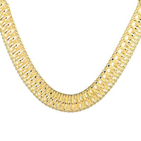 Maestro Gold Collection Italian 10K Yellow Gold 12.2mm Cleopatra Necklace 16-18 Inches 13.5 Grams