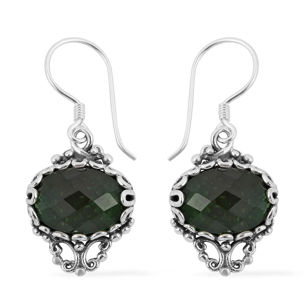 Bali Legacy Chrome Quartz Earrings in Sterling Silver 6.50 ctw
