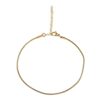 Snake Chain Anklet 9 Inches in Stainless Steel