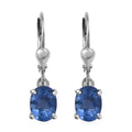 Color Change Fluorite Lever Back Earrings in Platinum Over Sterling Silver 3.00 ctw - Sticky add to cart bar