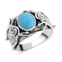 BALI LEGACY American Natural Sleeping Beauty Turquoise Ring in Sterling Silver 8 Grams 2.90 ctw